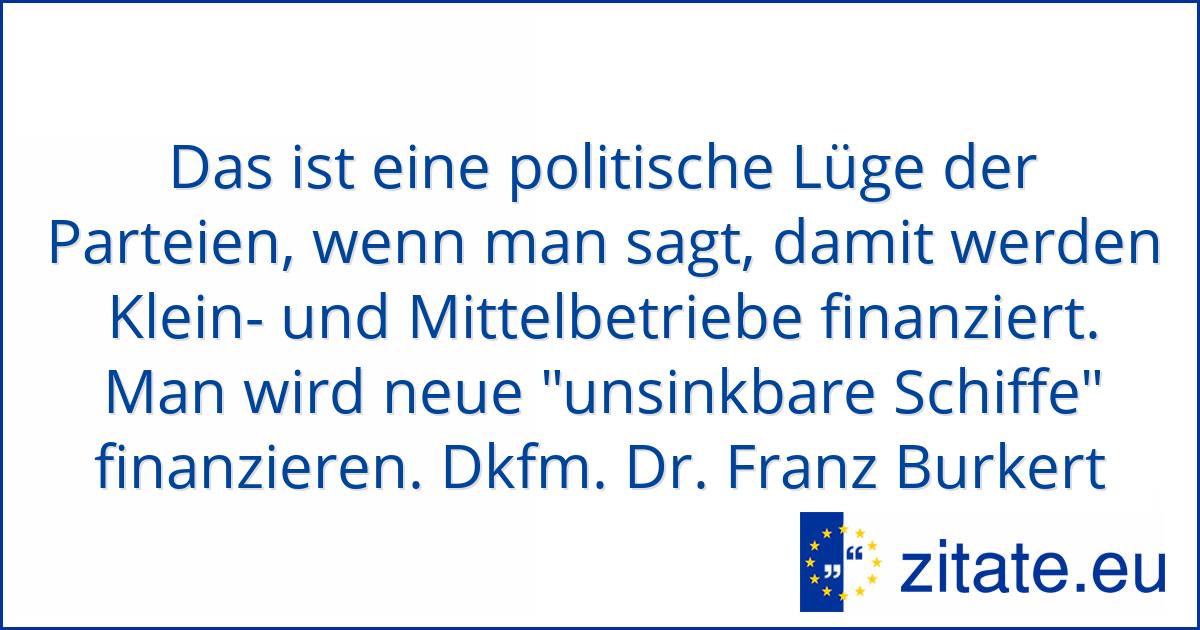 Dkfm Dr Franz Burkert Zitate Eu