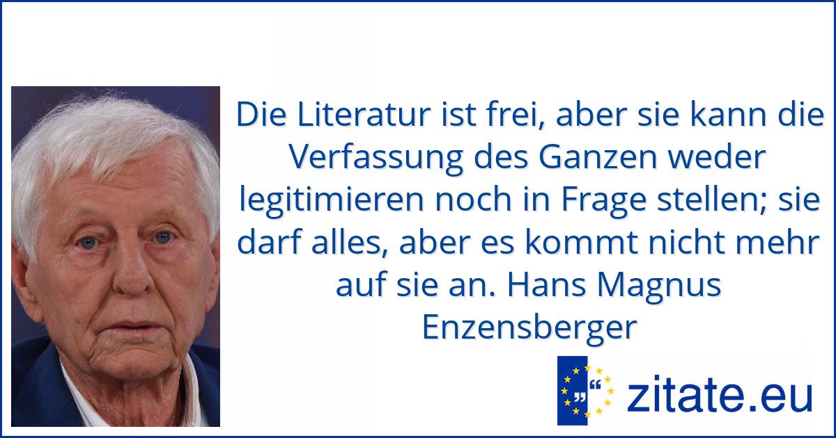 Hans Magnus Enzensberger zitate.eu