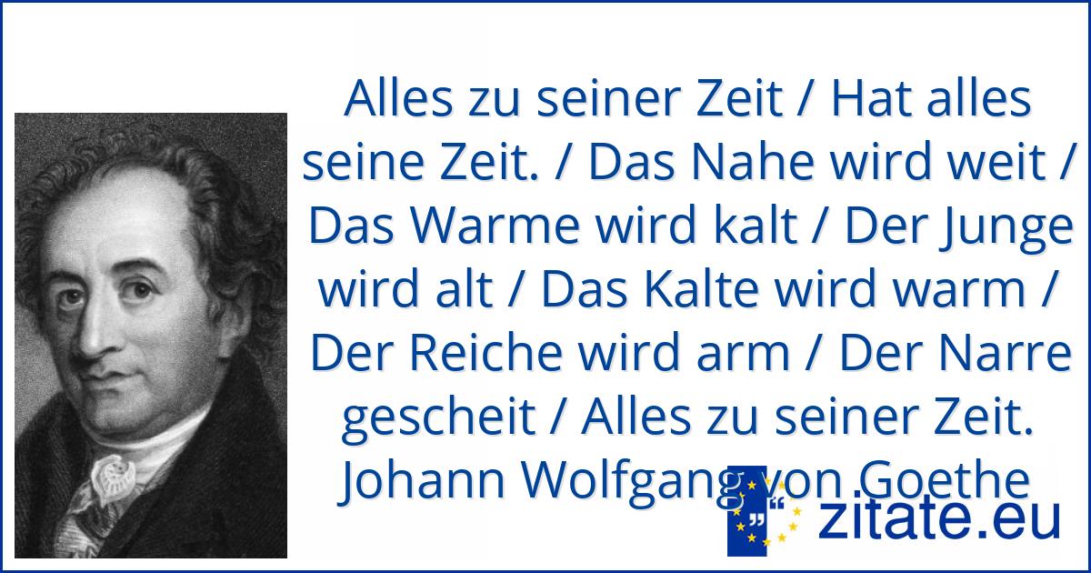 Johann Wolfgang Von Goethe Zitate Eu