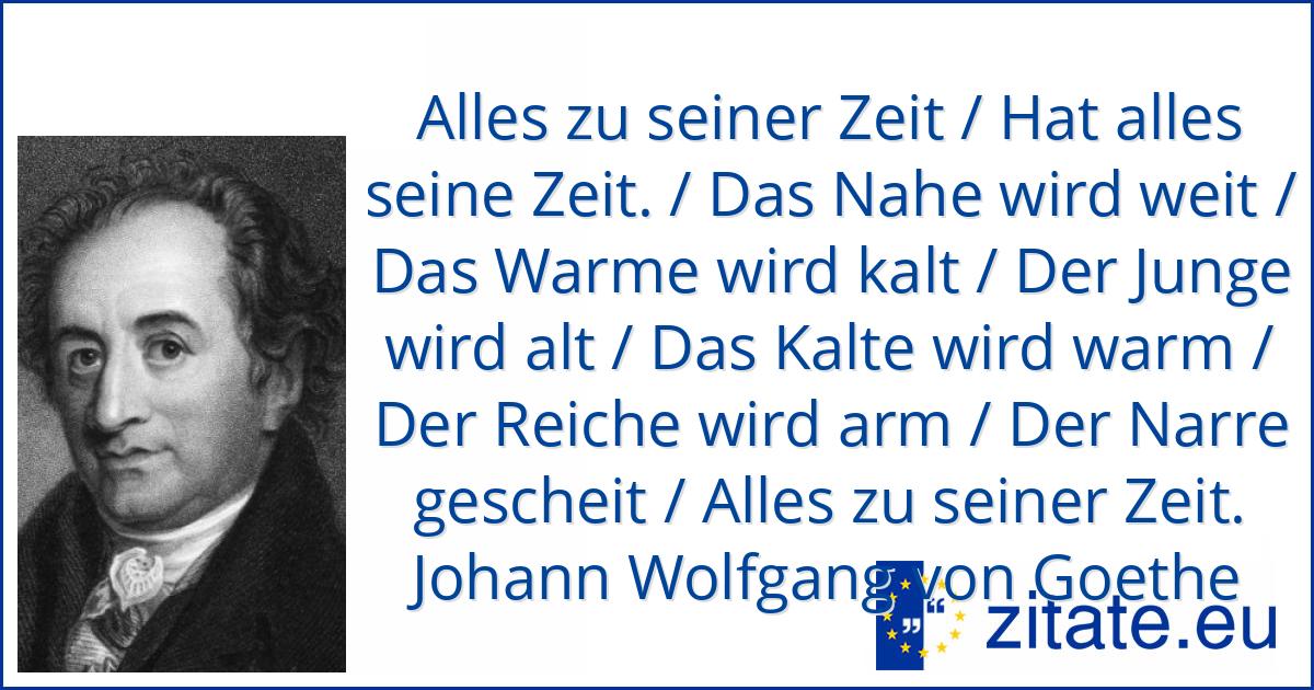 Johann Wolfgang Von Goethe Zitate Eu