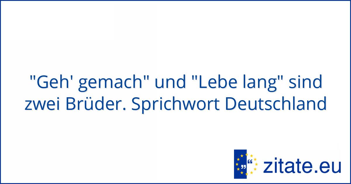 Sprichwort Deutschland | zitate.eu