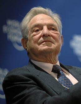 George Soros - By Copyright by World Economic Forum. swiss-image.ch/Photo by Sebastian Derungs. [CC BY-SA 2.0 (http://creativecommons.org/licenses/by-sa/2.0)], via Wikimedia Commons